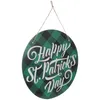 Decoratieve beeldjes Deurhangend bord voor St Patrick's Day Festival Home Decor Irish Party Paper Decoratie