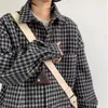 Camicie casual maschile uomini a quadri per uomo a manica lunga primavera chic all-match vintage giapponese stile streetwear hipster comodo sciolto