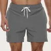 Mens Swim Trunks Beach Shorts Drawstring med nätfoder Elastisk midja vanlig andningsbar mjuk casual streetwear 240412