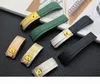 Banda di orologio da guardia da orologio in gomma in gomma in silicone verde nera di qualità per cinghia di ruolo GMT Oysterflex Bracciale logo su8944944