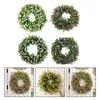 Decorative Flowers 35cm Artificial Straw Wreath Wildflower Garland Spring Hanging Pendants Wedding Flower Gift Party Easter Decor