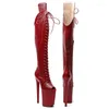 Dance Shoes Auman Ale 23CM/9inches PU Upper Sexy Exotic High Heel Platform Party Women Boots Pole 127