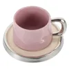 Dinnerware Sets 1 Set Coffee Mug With Saucer Espresso Cup Porcelain Cappuccino