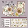 Enveloppe-cadeau incroyable fleurs gracieuses Die Coup Pet Washi Tapes Craft Fournitures DIY Carte de scrapbooking Faire un plan décoratif Autocollant