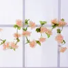 Decorative Flowers 7.5ft Artificial Cherry Blossoms Hanging Rattan Garland Fake Flower Silk Vine Leaf For Wedding Arch Party Home Decoration