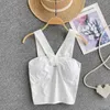 Tank da donna American Chic Top Top for Women Arrival Spaghetti Strap Slah Neck Build nel reggiseno camisole femminili versatili autunnali versatili