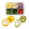Bouteilles de rangement Boîte de réfrigérateur 6 Grille Food Vegetable Fruit de la couverture fraîche du réfrigérateur Panier de vidange des organismes de réfrigérateur