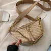 Bag Straw Crossbody 2024 Sommer Mode hochwertige Frauendesigner Handtasche Kette Schulter Messenger Travel Brust