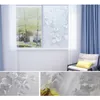 Adesivos de janela 3D Film fosco de vitral floral Decor de vidro decorativo Decal