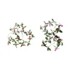 Decorative Flowers Artificial Christmas Vine Garland 2M Farmhouse Holiday Wreath Xmas For Year Indoor Outdoor