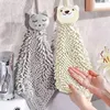 Towel Microfiber Chenille Hand Towels Kids Hanging Cartoon Animal Shaped Dry Loops Absorbent Super Cute Bathroom Kitchen Supplies