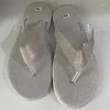 Slippers 24 Summer Large Daily Casual Sequins Water Diamond Flat Bottom Women's Versatile Herringbone