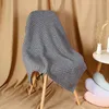 Decken Bettdecke für Baby gestrickt gemütlich warm geborener Wrap Atmungsmascheliger Windschutz Kinderwagen Abdeckung Feste Farbe Plaid Krippe