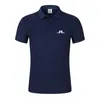 Summer Men Golf Shirt J Lindeberg Jersey Casual Manija corta Avista transpirable Mens Polo Top 240409