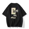 새로운 브랜드 남성 디자이너 T 셔츠 여성 의류 Lee Cooper Short Tees Tees 패션 대형 T 셔츠 여름 스포츠 파티 하이 엔드 커플 고급 Tshirt Lee Dorga