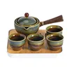 Ensembles de voiles de thé Ensemble de thé chinois Portable Travel Teaset High Grade Ceramic Cup Taapot Outdoor Service Tools Exquis Gift