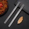 Eetstokjes 1/2/3 PCS Chinees roestvrij staal Non-Slip Sushi Chopstick Koreaanse Japanse metalen sticks keuken servies set