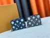 Nieuwe stijl denim kleine portemonnee portemonnee klassieke mini avondtassen koppeling handtas ontwerper tas tas tas canvas check map m81185