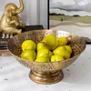 Płyty ręcznie robione puste mosiężne mosiężne duże owoce willi showroom luksusowy dekoracja koszyka do przechowywania