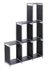 Assemblé multifonctionnel 3 niveaux 6 compartiments étagère de stockage noir new4359297