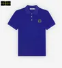 Brand Stone Jacket Polos Summer Classic Solid Merceried Cotton Polo Shirt Męskie T-shirt z krótkim rękawem swobodny wszechstronny top
