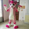 2024 Halloween Taille adulte Rose Fox Mascot Costume Carnaval Custom Carnival Taille Furry Cost Halloween Carnival Birthday Party Robe