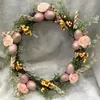 Decoratieve bloemen IJzeren Ringen Rose kerstfeest Spring Paasdecor Werkwand hangen