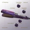 Kipozi Professional Flat Iron Hair Starten med digital LCD -skärm Dubbelspänning Instant uppvärmning Curling 240428
