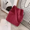 Shopping Bags Women's Bag Lazy Wind Lamp Core Velvet Bucket Autumn And Winter Shoulder Student Class Handbag Portabl