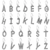 Losse edelstenen DIY Charm A-Z Dangle Alphabet 26 Letter met Crystal Pendant 925 Sterling Silver Bead Fit Fashion Bracelet sieraden