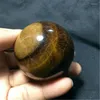 Decoratieve beeldjes Muito Natural Golden Tiger Eye Cristal Bola Esfera Cura