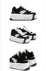 Casual Shoes NAKED WOLFE Warrior Panelled Leather Suede Low-top Platform Trainers 3D Head Chunky Laces Midsole Sneaker