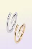 Frauen Love Rings Titanium Stahl CZ Diamond Designer Single Nagelring European American Fashion Classic Casual Ehepaar Rose Gold Sil9498657