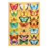 Fönsterklistermärken en inställd färgfjäril vägg klistermärke 3D PVC Multicolor vardagsrum solida fjärilar för heminredning