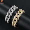 High-end Custom Bracelet Men Hip-hop 15mm S925 Silver 9k 10k 14k 18k Gold Moissanite Diamond Cuban