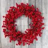 Fleurs décoratives 1pcs Fruit rouge artificiel Garland Fortune Holly Berry Wreath Christmas Tree Decoration Party Decor