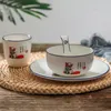 Cups Saucers Creative Ceramic Cute Cup Coffee Porcelain Funny Teacup And Saucer White Eco Friendly Reusable Kahve Fincan Kitchenware