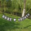 Décoration de fête "Baby Shower" Papier Banner suspendu Po Props Butin avec une forme de cœur pour les décorations