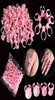 100pcs قبعات قابلة للتصرف في Microblading Pink Ring Tattoo Ink Cup for Women Men Tattoo Needle Supplies Accessorie Makeup Tattoo Toots2915903