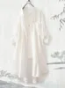 Luźne oddychające bluzki w dużych rozmiarach Midi koszula koreańskie swobodne koszule jesienne kobiety proste solidne kobiety z długim rękawem 240403