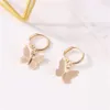 Boucles d'oreilles en peluche Onevan Double romantique pour les femmes Bijoux fins Butterfly en acier inoxydable Cartons de carton