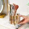 Caixas de armazenamento Caixa de desktop de organizador de cosméticos com capacidade para escovas de maquiagem canetas leves de borda suave de borda lisa