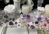 Prezent Vintage White Purple Rose Floral Waski Pet do tworzenia karty Making DIY Scrapbooking Plan Dekoracyjna naklejka