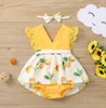 Toddler Kids Baby Girls Lace Lemon Imprimer Robe Rober Bandons Princess Ropa NAVIDAD Clothing Sets8403404