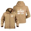 Giacche da uomo 2024 piloti di aereo di volo per esterni militari Antonov An-124 Fleece Warm Men Softshell Man Coat Giacca