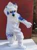 White Fur Fox Dog Mascot Costume Top Cartoon Anime theme character Carnival Unisex Adults Size Christmas Birthday Party Outdoor Outfit Suit