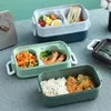Boîte à lunch pour la vaisselle Bento pour les écoliers travailleur de bureau 3Layers Microwae Heating Container Storage