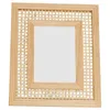 Frames gewebte Bilderrahmenhalter für Wand Rattan einzigartige massive Holzhandwerk Orament PO Grandad