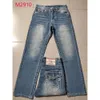 Mans designer jeans jeans vere religioni per donne pantaloni da uomo adesivi attillati neri light wash moto motociclette rock revival jogger vere religioni viola jeans 29