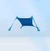 Tält och skyddsrum 3 personer strand tält solskugga set bärbar utomhusskuggning markis med sandpåsar lycra tyg camping9636649